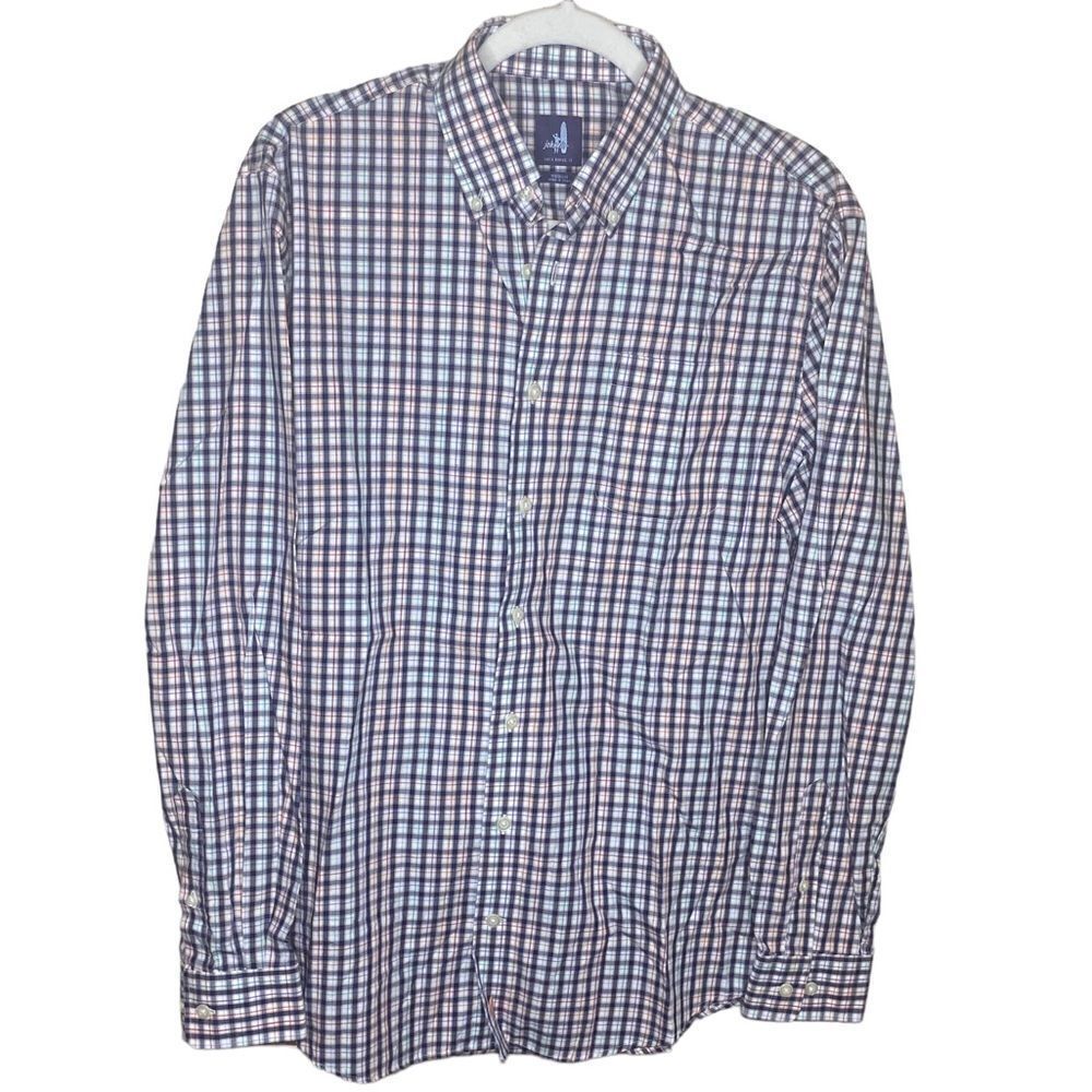 Johnnie O Men’s Sz Med Multicolor Plaid Button Down Shirt